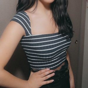 stripped crop top